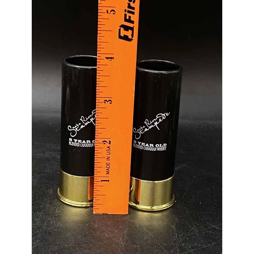 Snake River Stampede Canadian Whiskey Shotgun Plastic Shell Shot Glass LOT 2